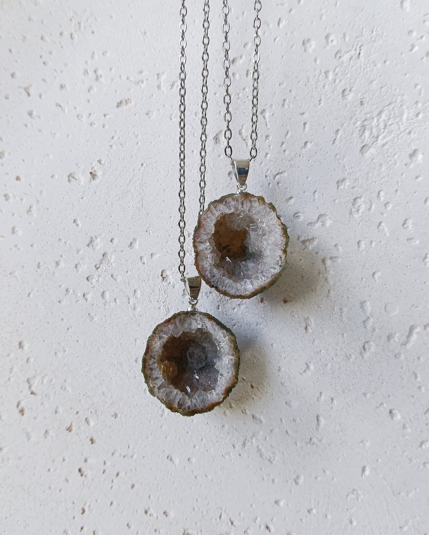 Agaat geode edelsteen hanger