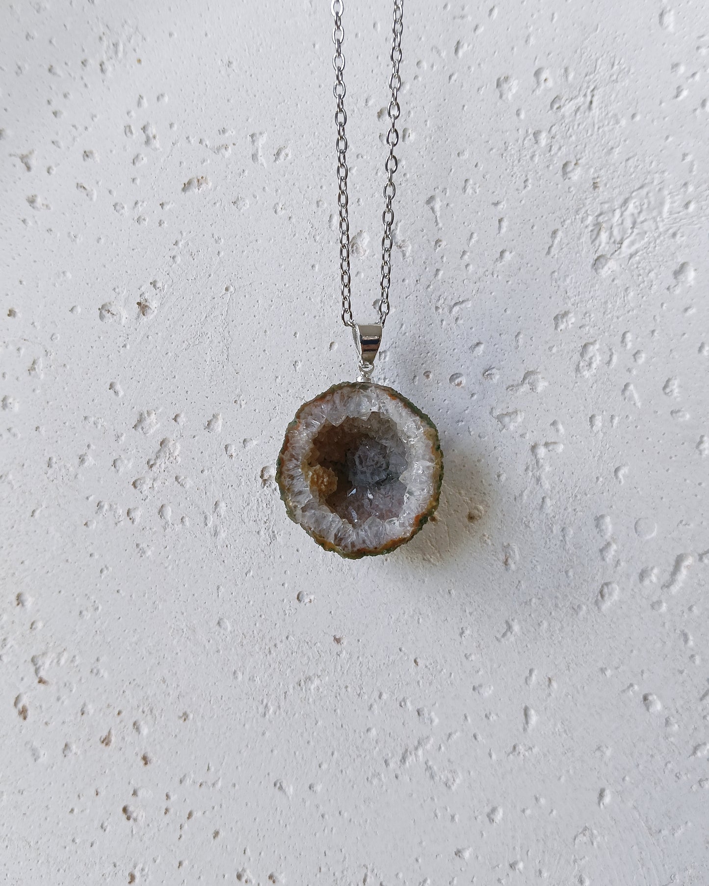 Agaat geode edelsteen hanger
