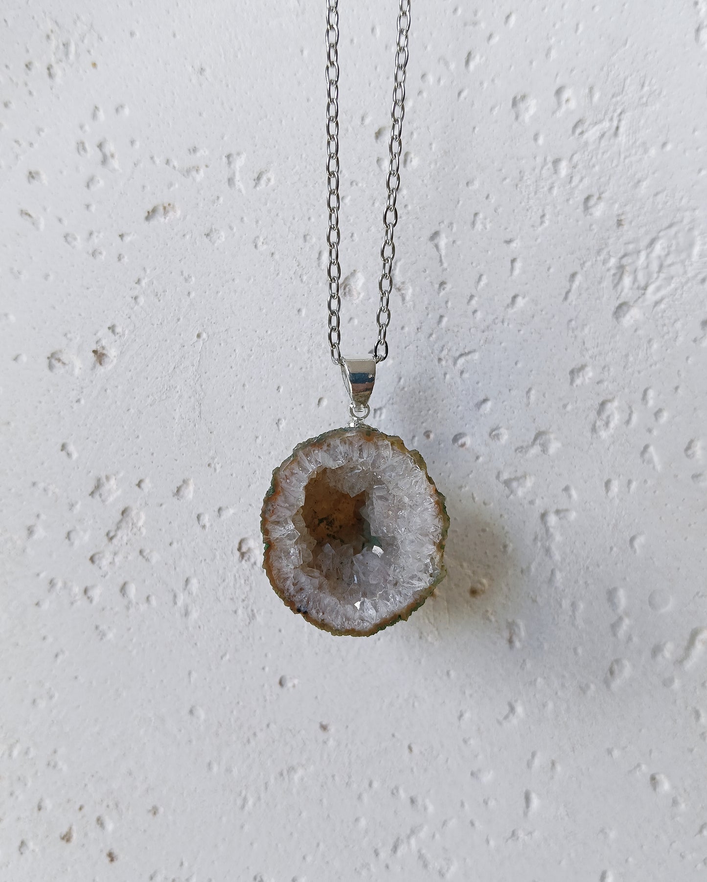 Agaat geode edelsteen hanger