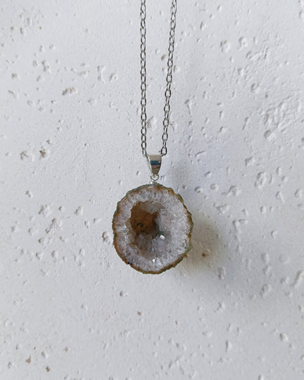Agaat geode edelsteen hanger