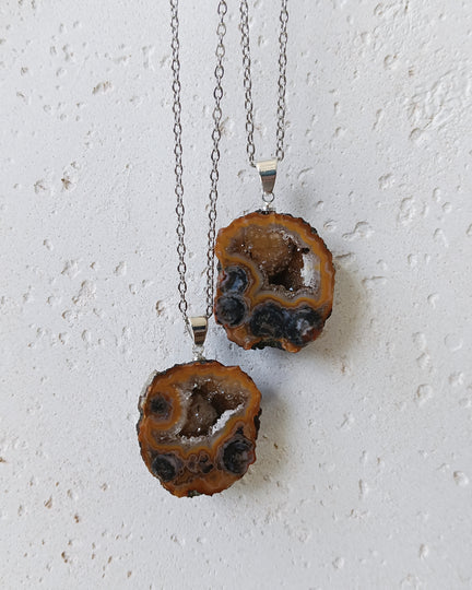 Agaat geode edelsteen hanger