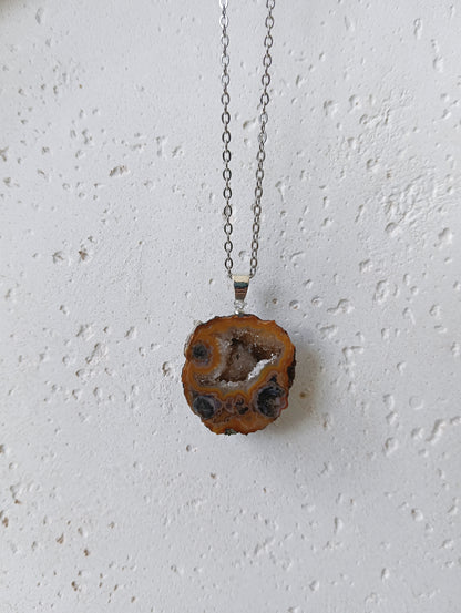 Agaat geode edelsteen hanger