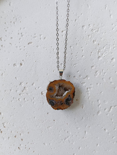 Agaat geode edelsteen hanger