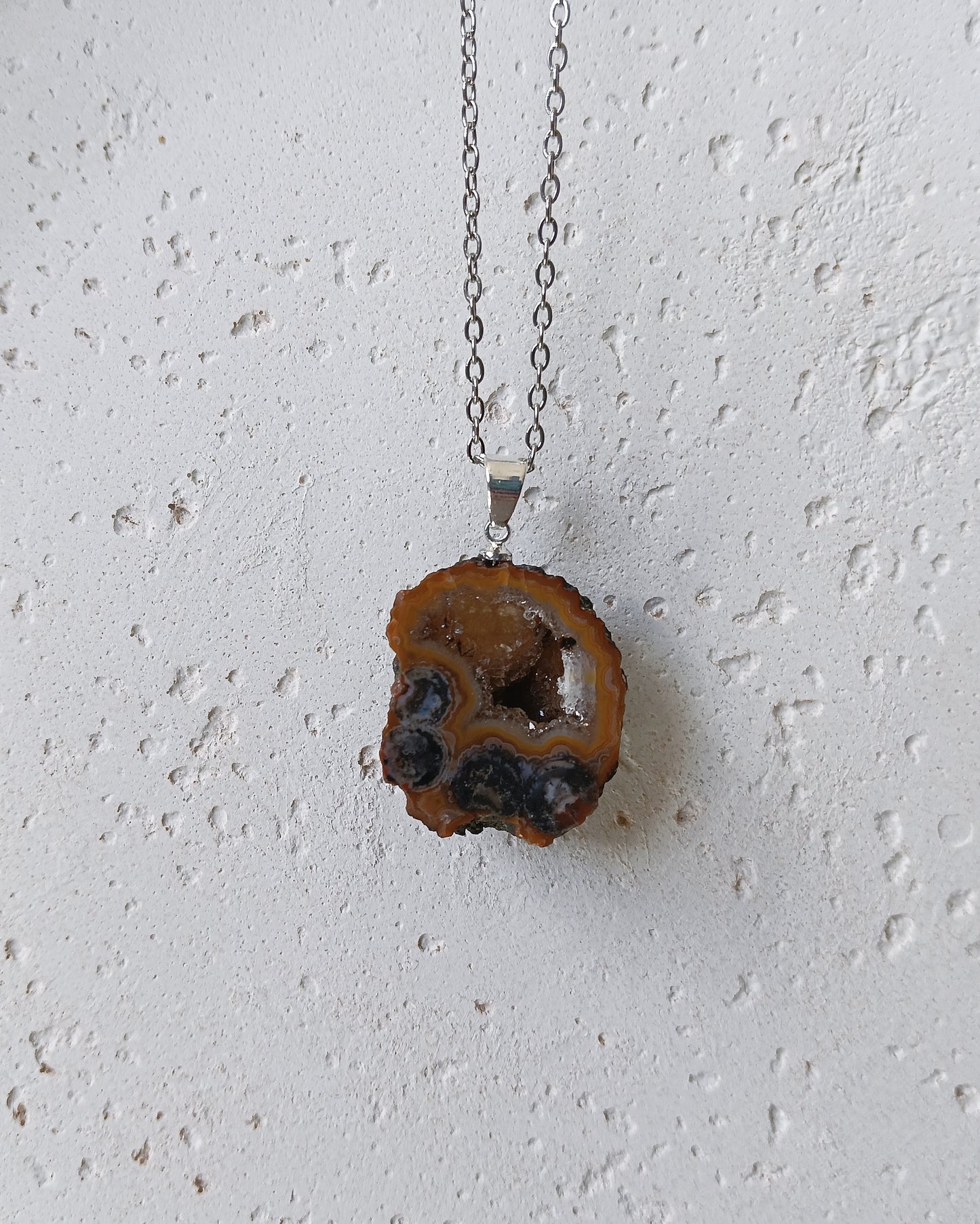 Agaat geode edelsteen hanger