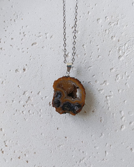 Agaat geode edelsteen hanger
