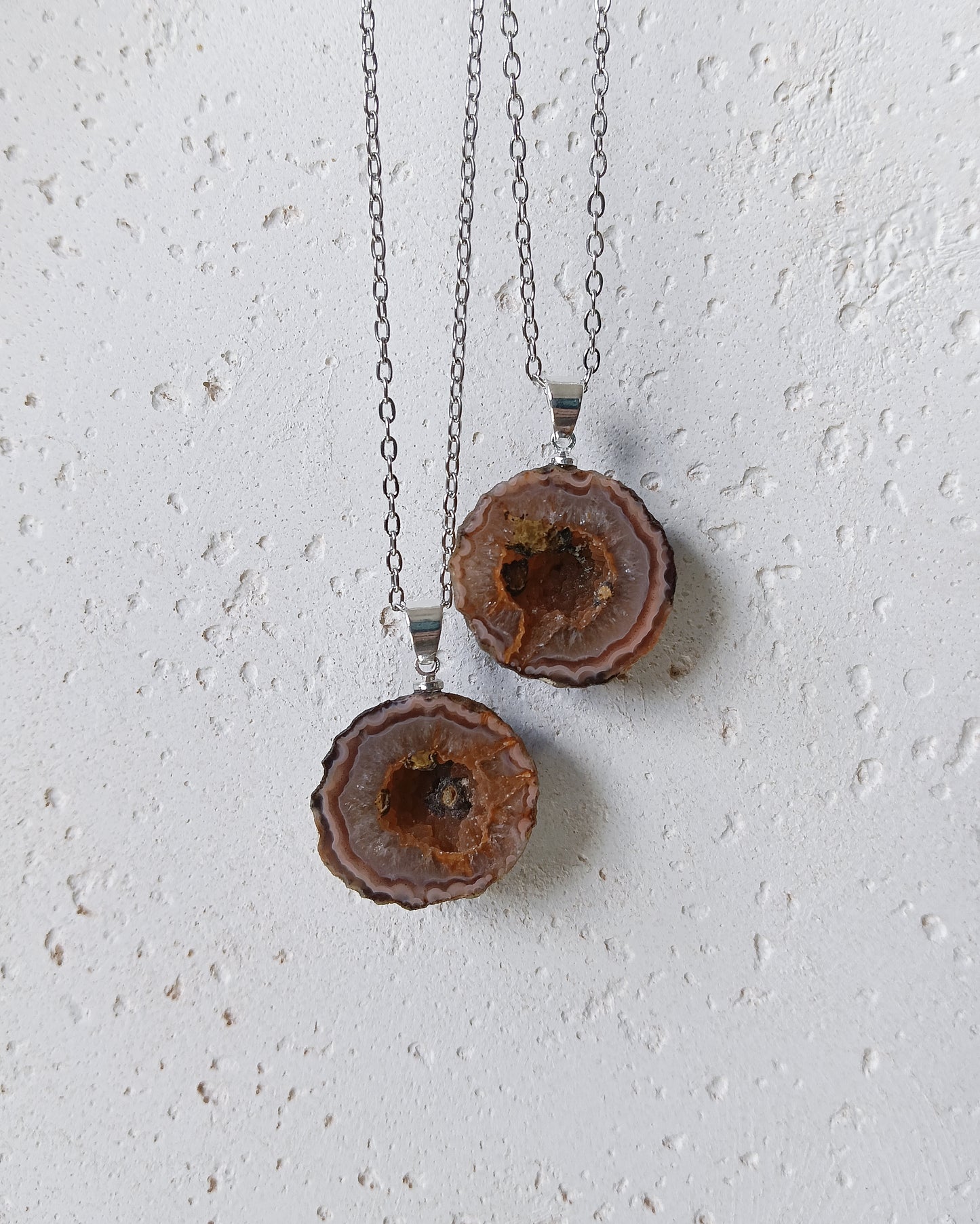 Agaat geode edelsteen hanger