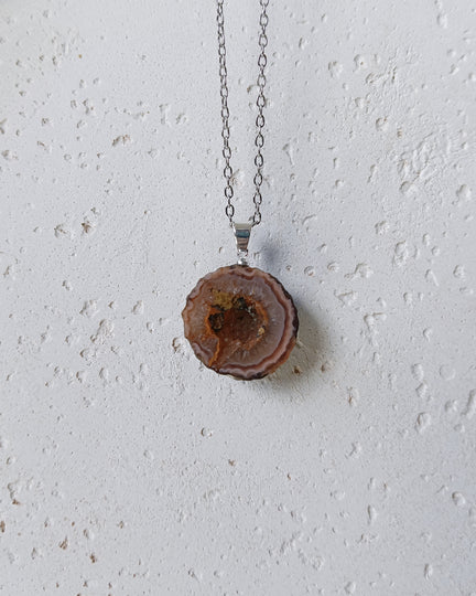 Agaat geode edelsteen hanger
