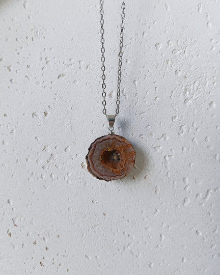 Agaat geode edelsteen hanger