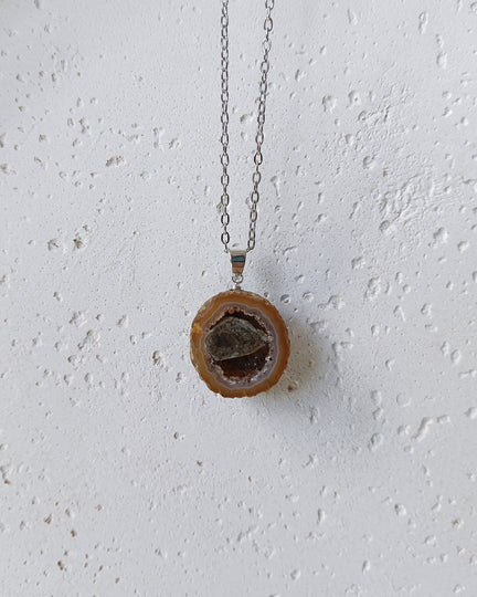 Agaat geode edelsteen hanger
