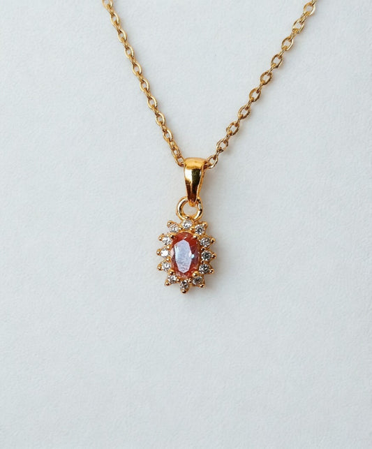 Alexandriet facet edelsteen hanger - s925 verguld goud