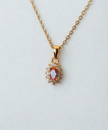 Alexandriet facet edelsteen hanger - s925 verguld goud