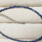 Lapis lazuli edelsteen armband 2 mm - stainless steel