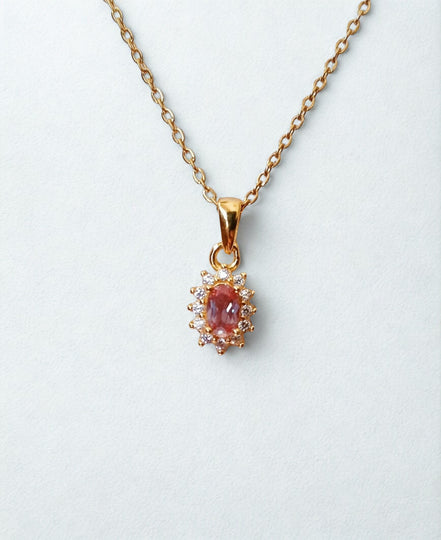 Alexandriet facet edelsteen hanger - s925 verguld goud