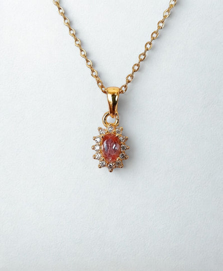 Alexandriet facet edelsteen hanger - s925 verguld goud